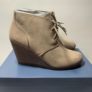 Wedge ankle booties